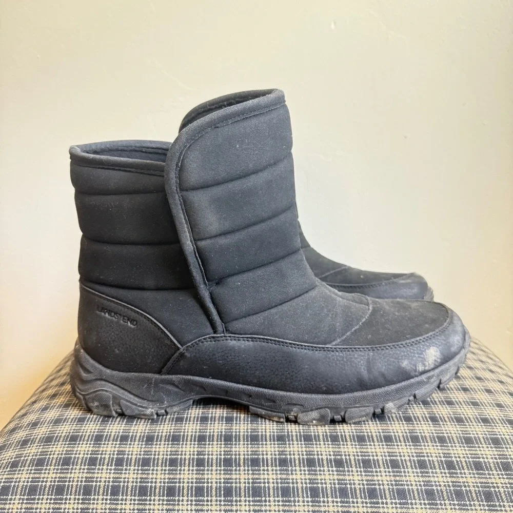 Lands' End Insulated Winter Snow Boots Size 12 Black